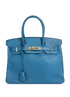 Birkin 30 in Swift Turquoise, front view